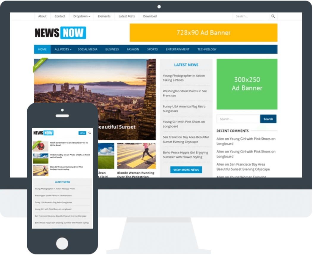 NeswNow – 免费News WordPress主题